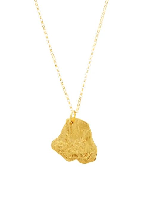 Alighieri - Monkey 24kt Gold-plated Pendant Necklace - Womens - Yellow Gold | Matches (US)