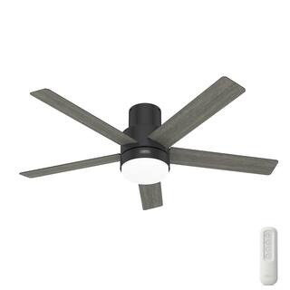 Irvine 52 in. Indoor Matte Black Ceiling Fan with Remote and Light Kit | The Home Depot