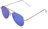 Amazon Essentials Men's Aviator Sunglasses Pilot, Blue Revo, 57 | Amazon (US)