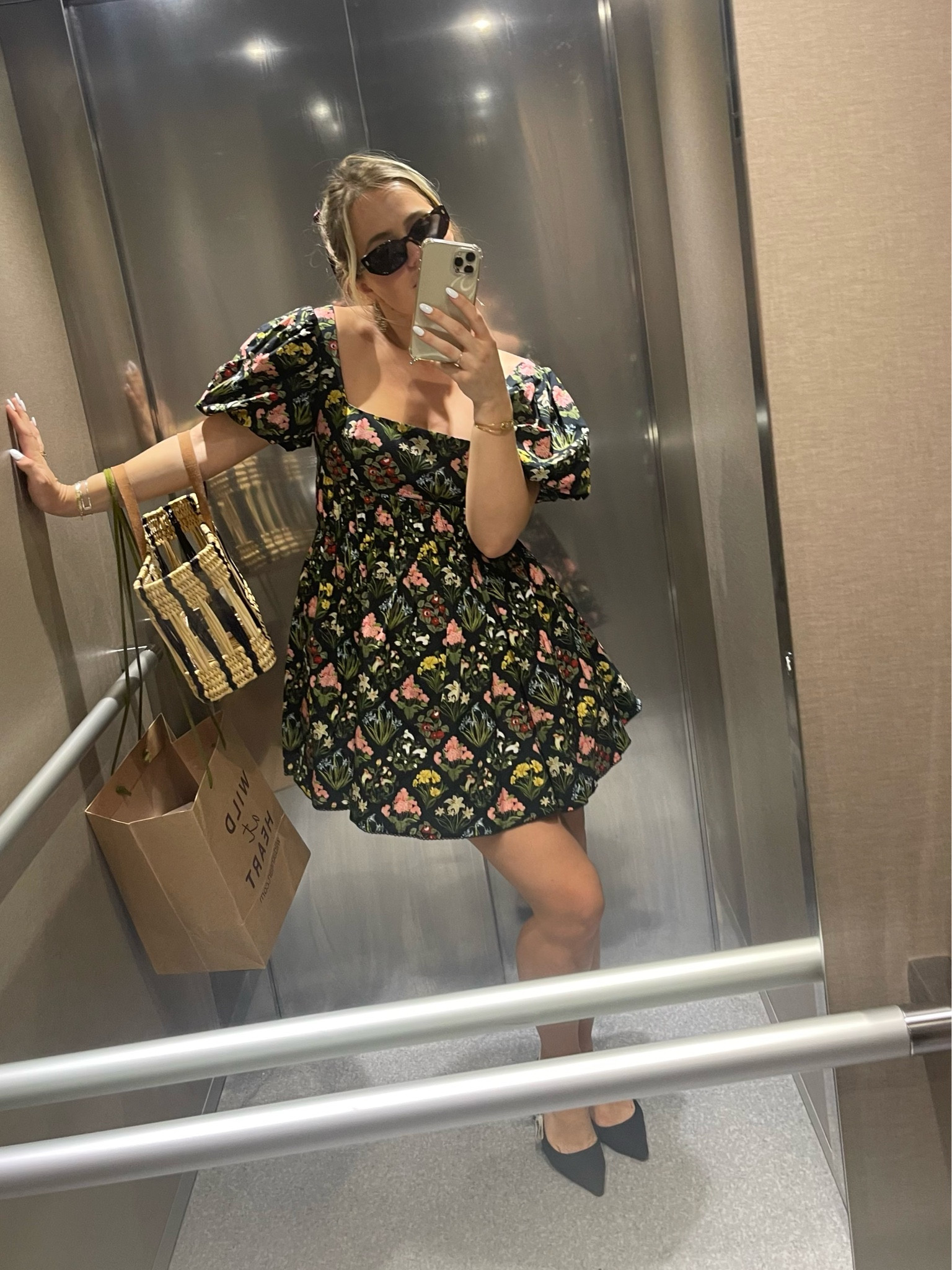 Agua by Agua Bendita dress, Magdalena Noche dress, mini floral dress, pleated skirt dress, transitional style, square neck, puff sleeve, cute dress 

#LTKstyletip #LTKeurope #LTKSeasonal