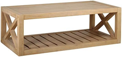 Amazon Brand – Stone & Beam Solid Pine Rustic Farmhouse Coffee Table, 52"W, Rustic Oak | Amazon (US)