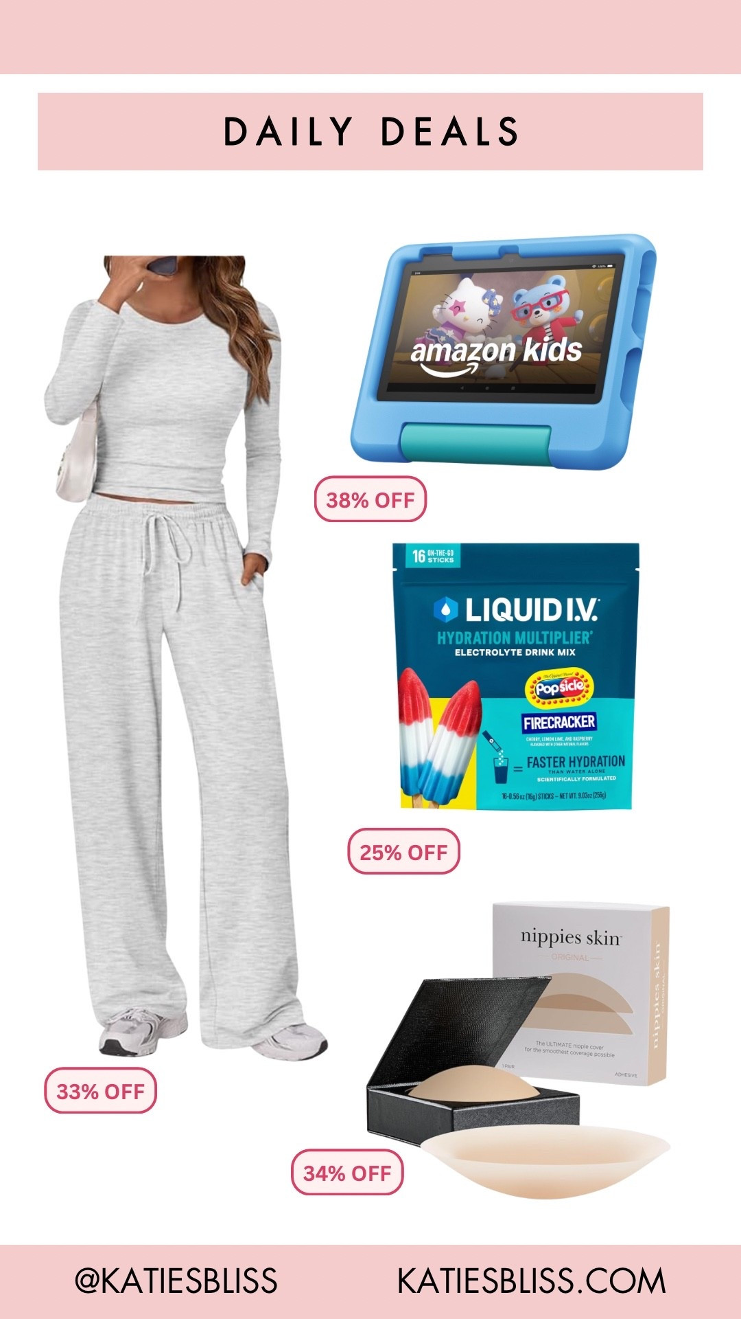 Daily deals ✨

Amazon. Lounge set. Tablet. Liquid IV. Nippie covers. Sale. Deal. Markdown. 



#LTKSaleAlert #LTKKids