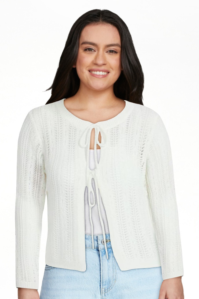 No Boundaries Tie Front Cardigan, Women's XXS-XXL | Walmart (US)