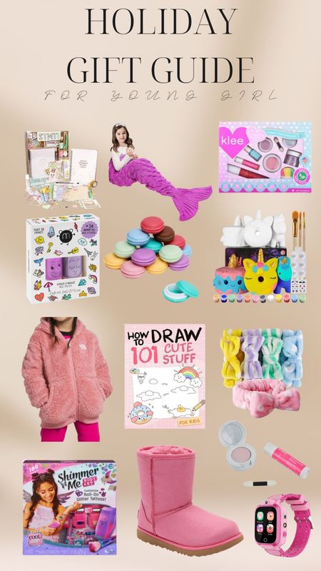 Sparkle, creativity, and a touch of magic! 🌟💜 Dive into a gift guide curated especially for the young and imaginative. From cozy mermaid blankets and vibrant nail polish to artistic drawing accessories and trendy boots, find treasures that'll light up her world. 

Gift guide / shopping for kids / young girl / creative gifts / girly essentials 🎁🎨✨ 

#LTKHoliday #LTKGiftGuide #LTKkids