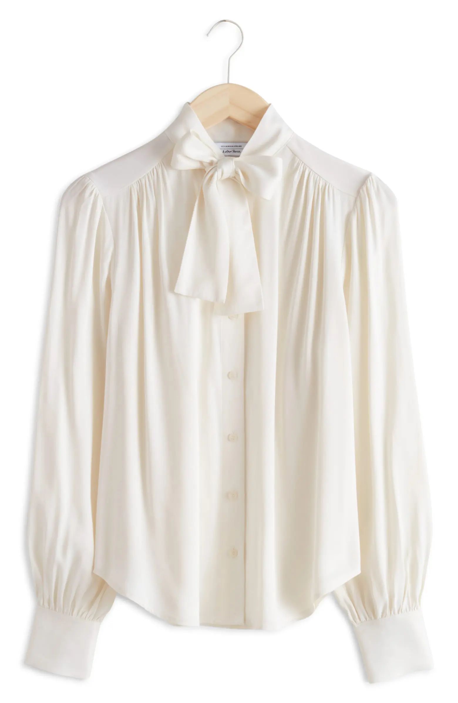 Tie Neck Silk Blouse | Nordstrom