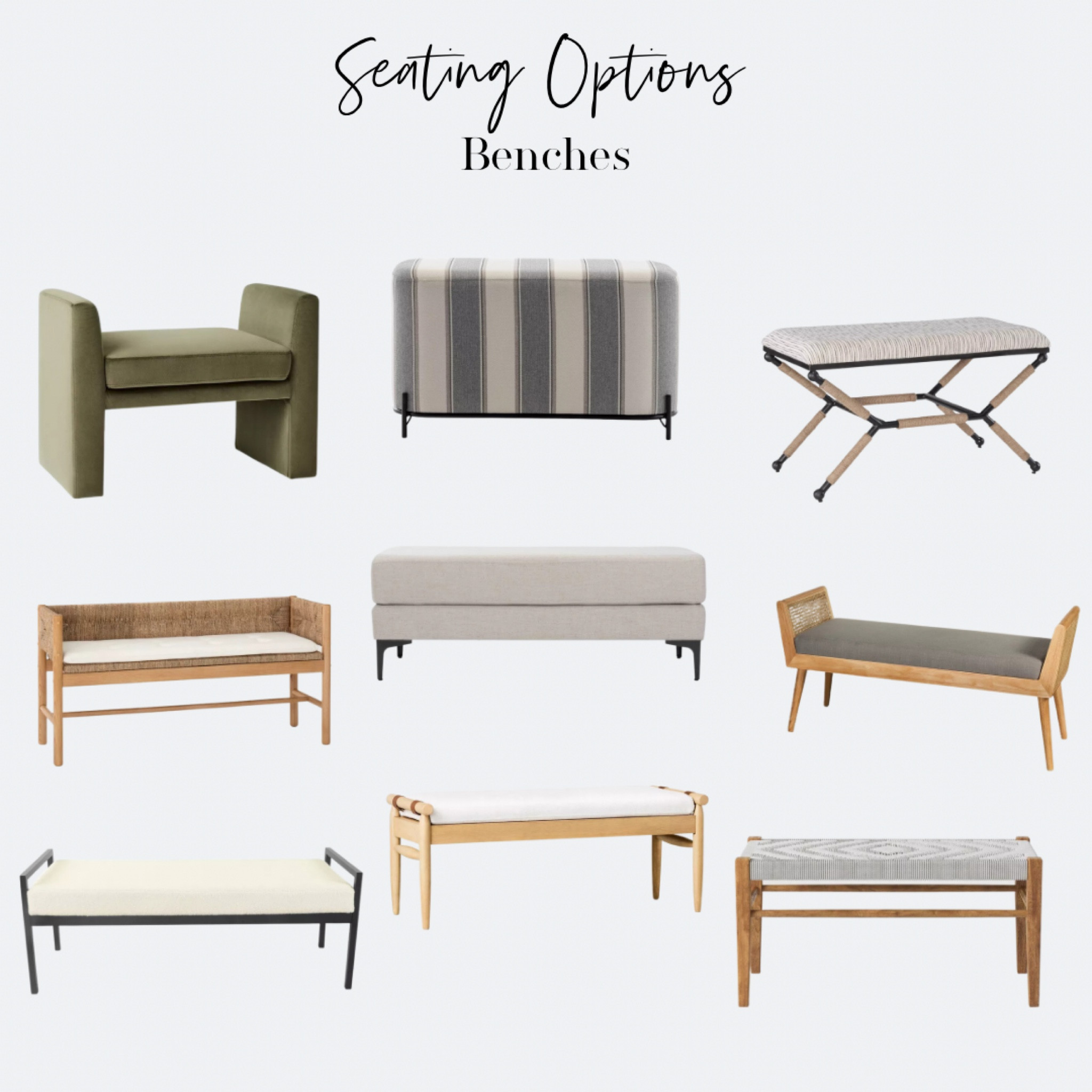 When staging homes I’m looking to maximize seating options.  While full sized pieces may overwhelm a space I’m a big fan of flexible options like these benches here.  By the front door, at the end of a bed or in a living room to keep the floor plan open and accommodate guests.  The possibilities are endless. 

#LTKSale #LTKstyletip #LTKhome