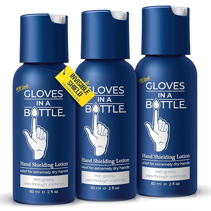 Gloves in a Bottle Shielding Lotion for Dry Itchy Skin 2 ounce, Pack of 3 | Amazon (US)