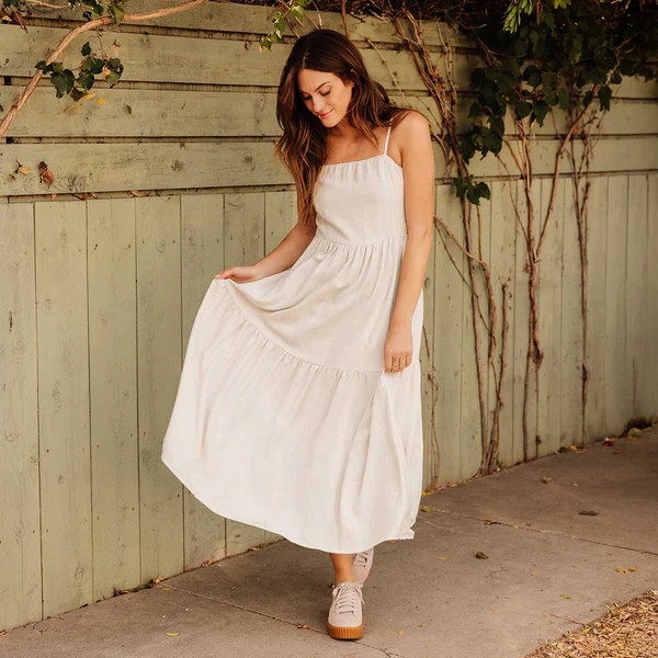 Cabo Midi Dress, Sand | Albion Fit