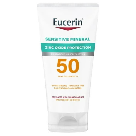 Eucerin Sensitive Mineral Broad Spectrum Lightweight Sunscreen Lotion SPF 50 4 fl oz | Walmart (US)