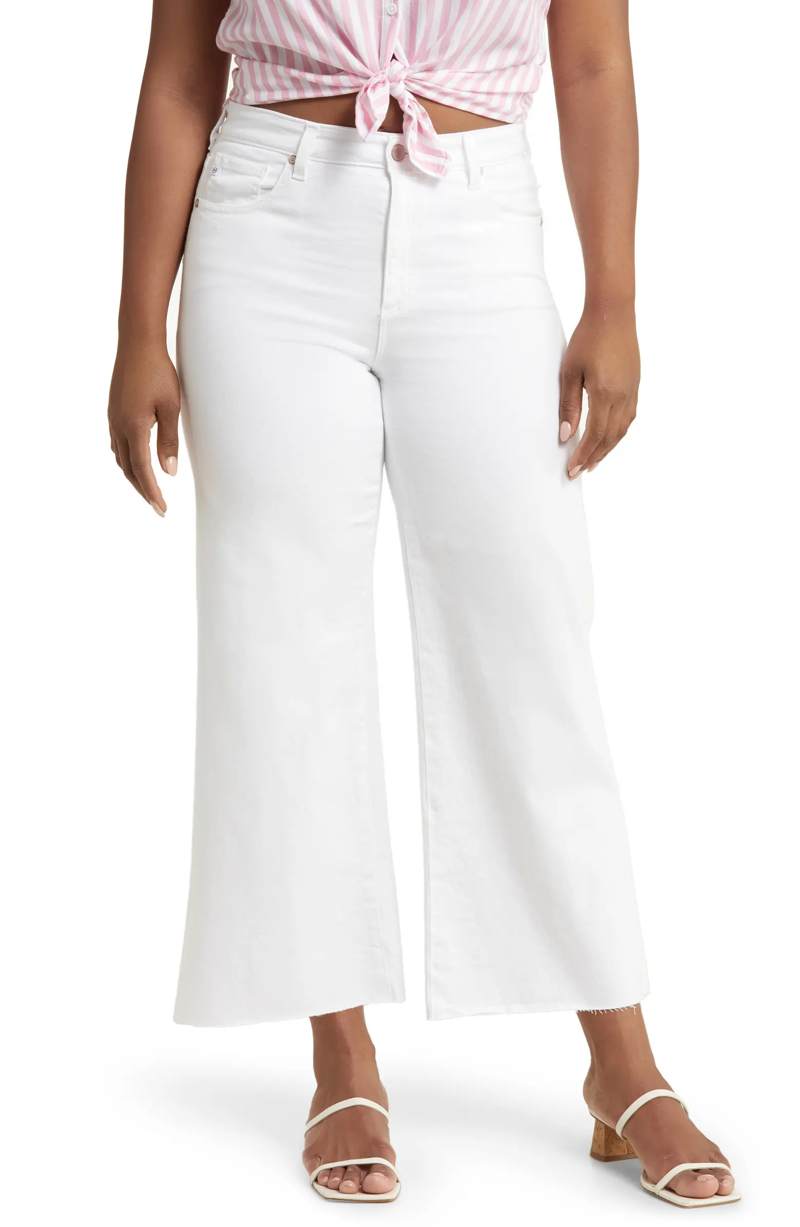 Saige High Waist Ankle Wide Leg Jeans | Nordstrom