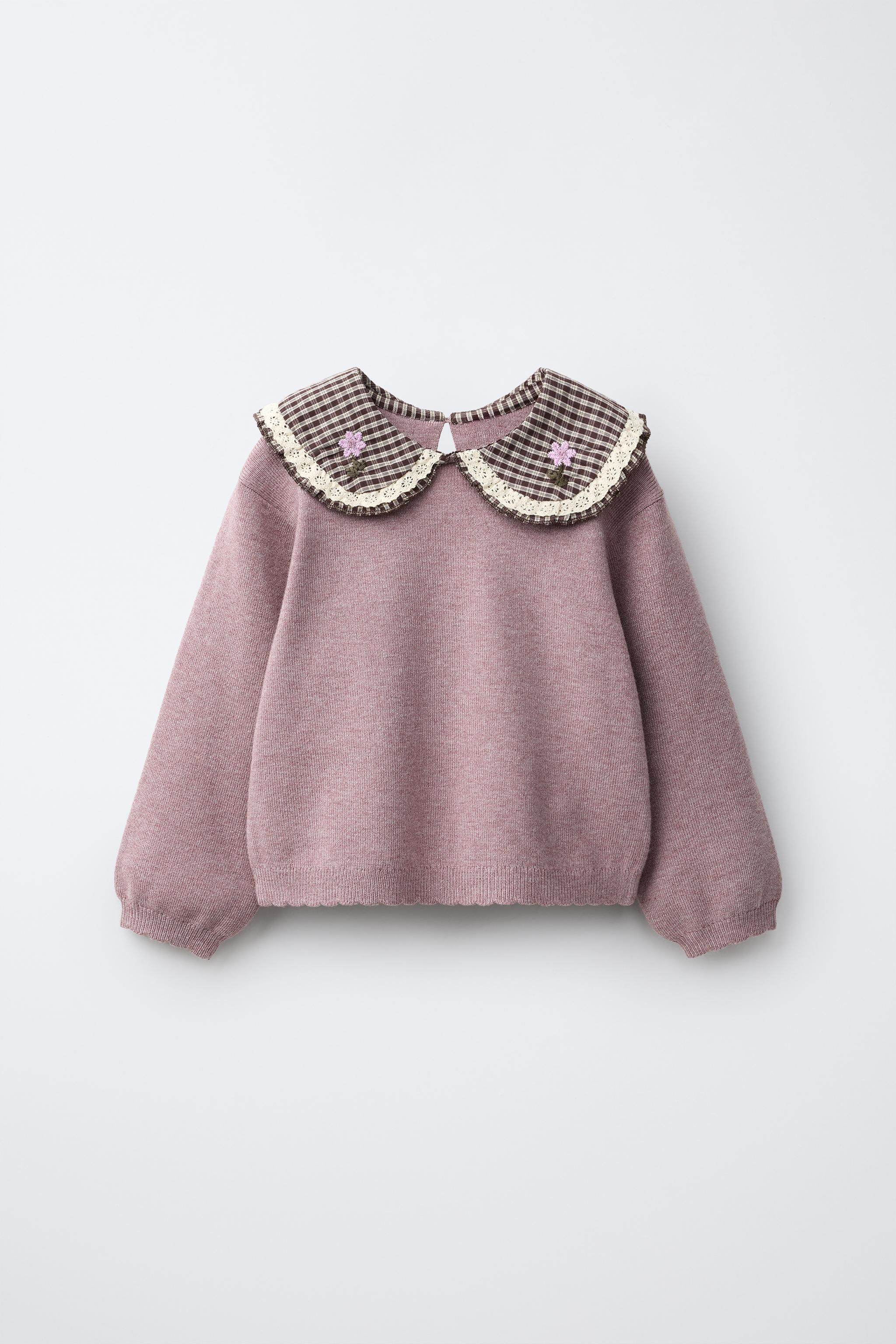 COMBINED PETER PAN COLLAR SWEATER | Zara US