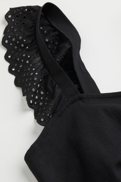 Flounce-trimmed Cotton Top | H&M (US + CA)