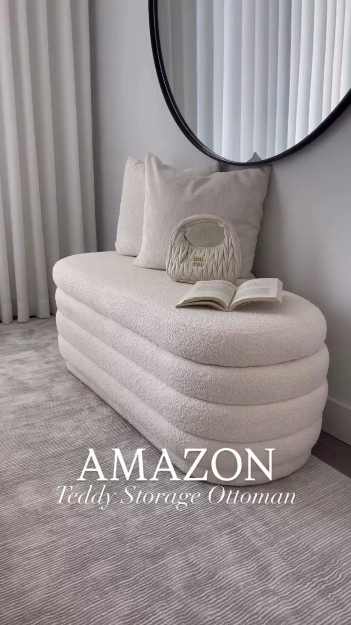 Cutest Storage Bench Ever! ☁️🐑 This Amazon find is the perfect mix of style and function! Keep your space organized while adding a chic touch. Use it as extra seating, a footstool, coffee table, or to hide the clutter! 👀🛋️
So soft, so stylish, and totally practical!  

 

#LTKWatchNow #LTKHome