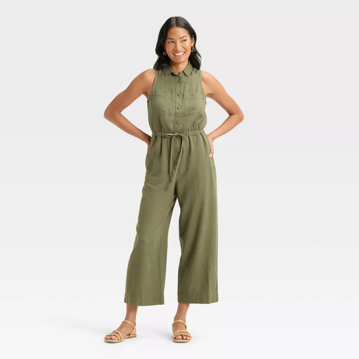 Women's Button-Front Jumpsuit - Universal Thread™ | Target