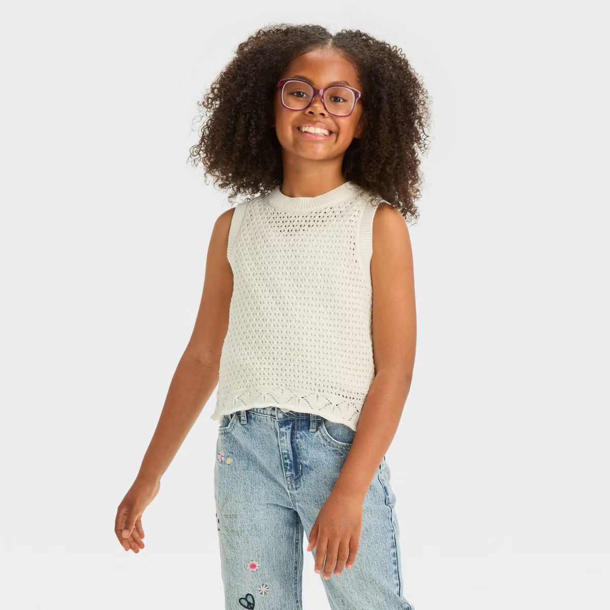 Girls' Openwork Pullover Sweater Vest - Cat & Jack™ | Target