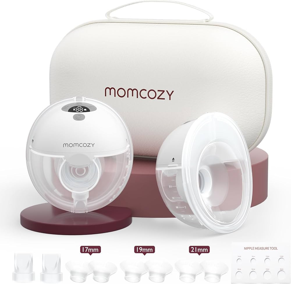 Momcozy Breast Pump Hands Free M5, Wearable Breast Pump of Baby Mouth Double-Sealed Flange with 3... | Amazon (US)