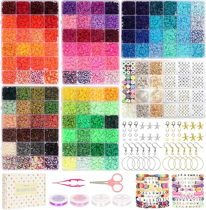 Pizooro Bracelet Making Kit 120 Colors,Friendship Bracelet Kit with Gold Silver Spacer Beads Char... | Amazon (US)