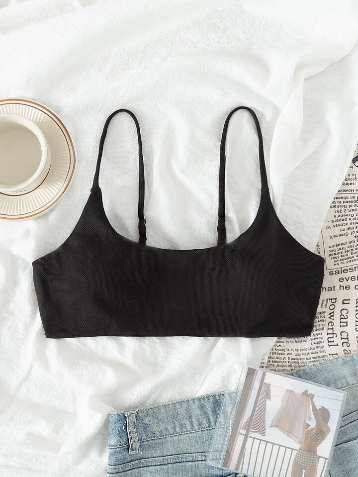 SHEIN Swim Summer Beach Spaghetti Strap Bikini Top | SHEIN