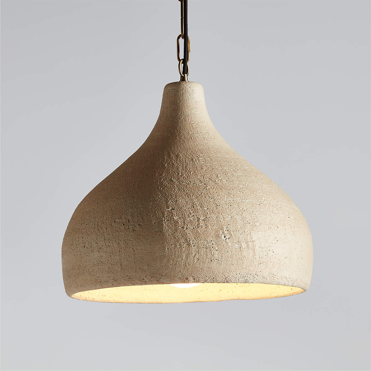 Corfu Large Cream Ceramic Pendant Light 18" + Reviews | Crate & Barrel | Crate & Barrel