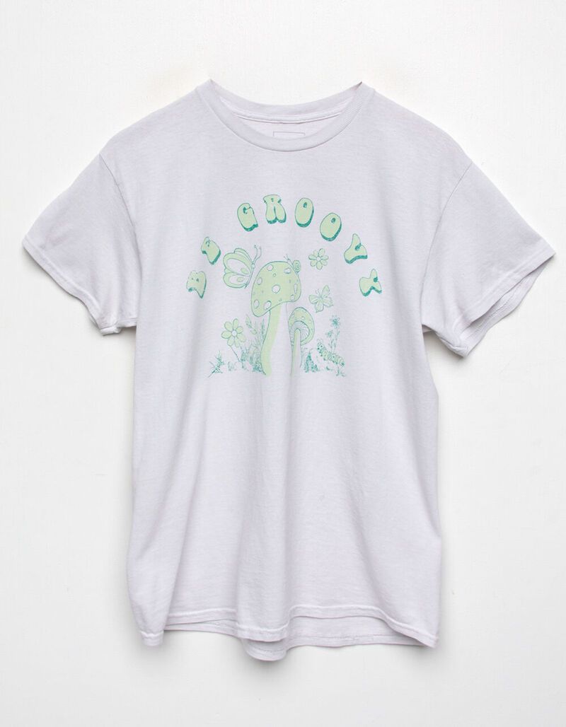 FULL TILT Be Groovy Womens Oversized Tee - WHITE - TL2850GRO | Tillys