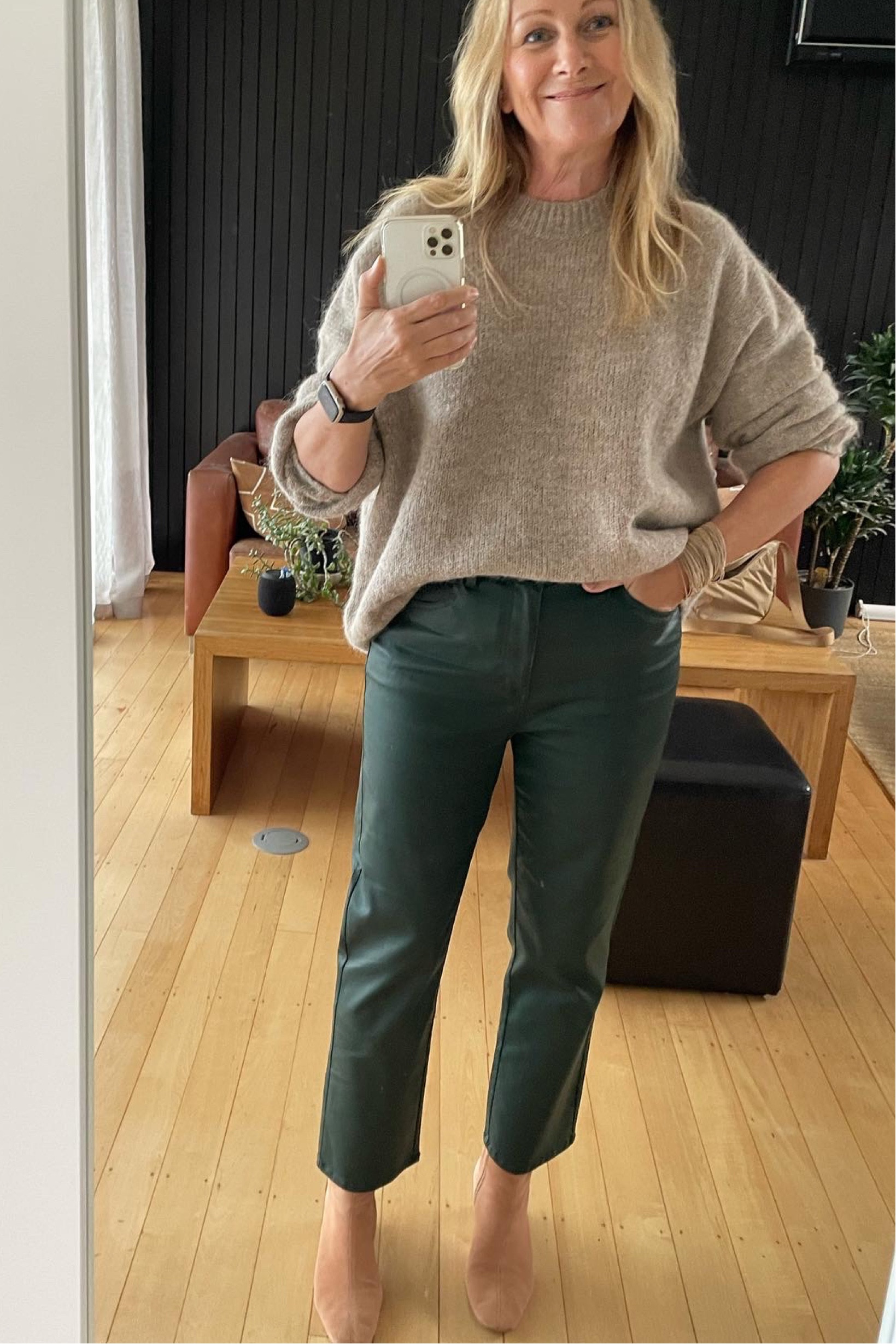 Everyday style that is super comfortable. Coated jeans and a slightly oversized jumper with boots. 

#LTKover40 #LTKSeasonal #LTKstyletip