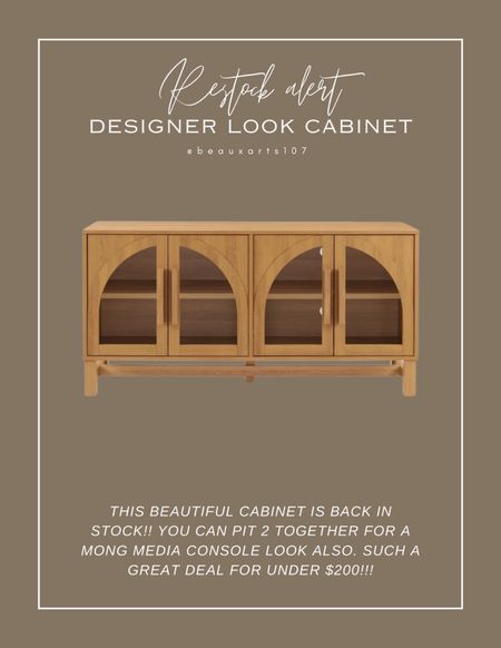Run! This affordable and beautiful cabinet deal is back in stock but it won’t be for long! 

#LTKHome #LTKStyleTip #LTKSaleAlert