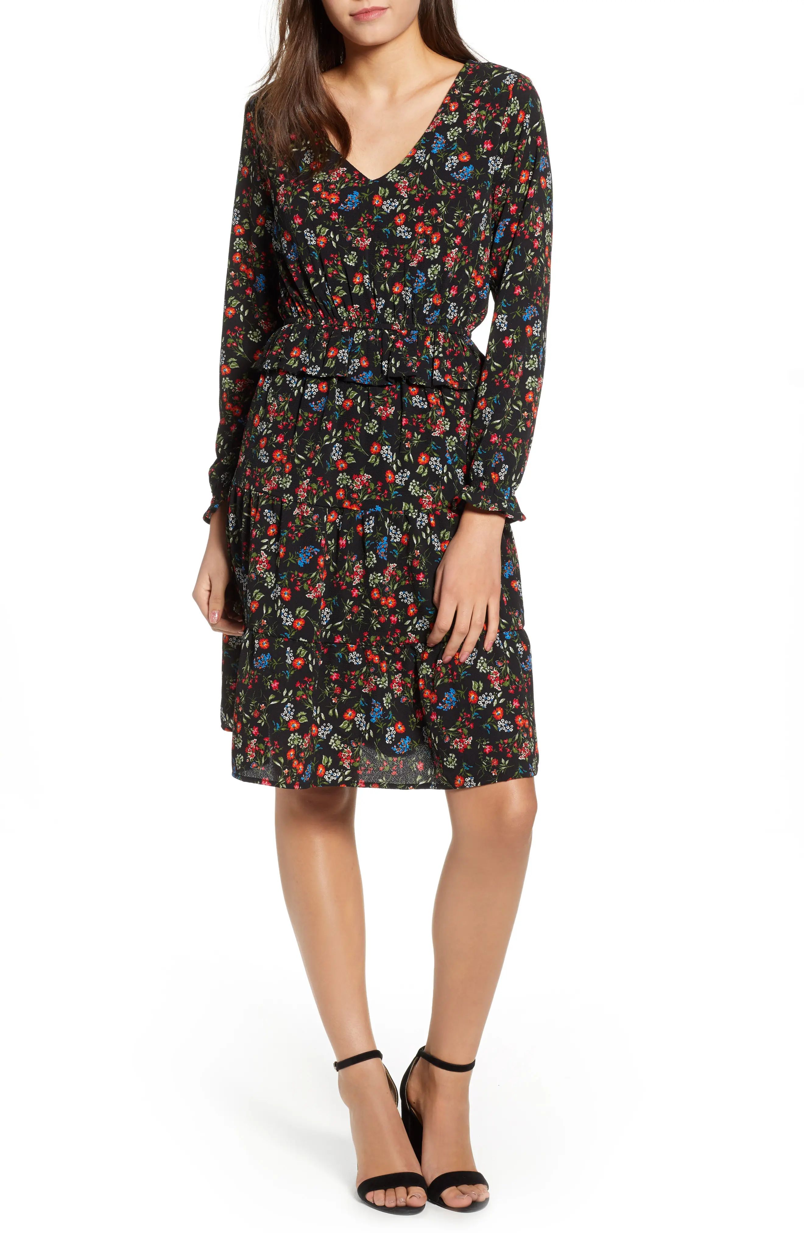Floral Peplum Dress | Nordstrom