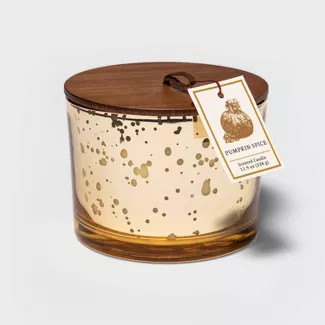 11.9oz Lidded Mercury Glass Jar 3-Wick Pumpkin Spice Candle - Threshold™ | Target