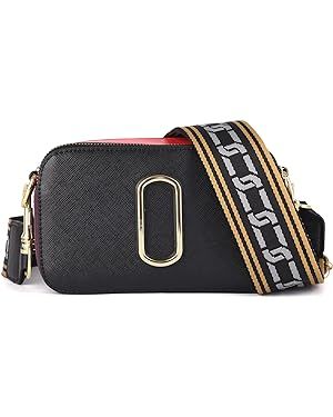 Didida Crossbody Bags, Women Snapshot Mini Purse Leather Crossbody Bag Wide Strap Shoulder Handba... | Amazon (US)