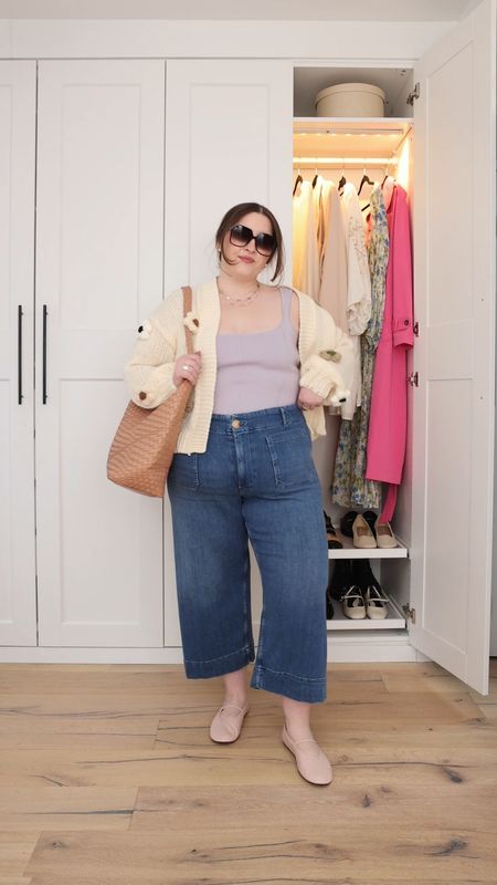 Plus size early spring cardigan and wide jeans outfit 

Sizing: 20 in jeans / one size in cardigan /  xl in tank / 3x in robe

#LTKplussize #LTKSeasonal #LTKstyletip
