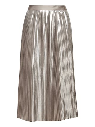 Metallic Pleated Midi Skirt | Banana Republic US