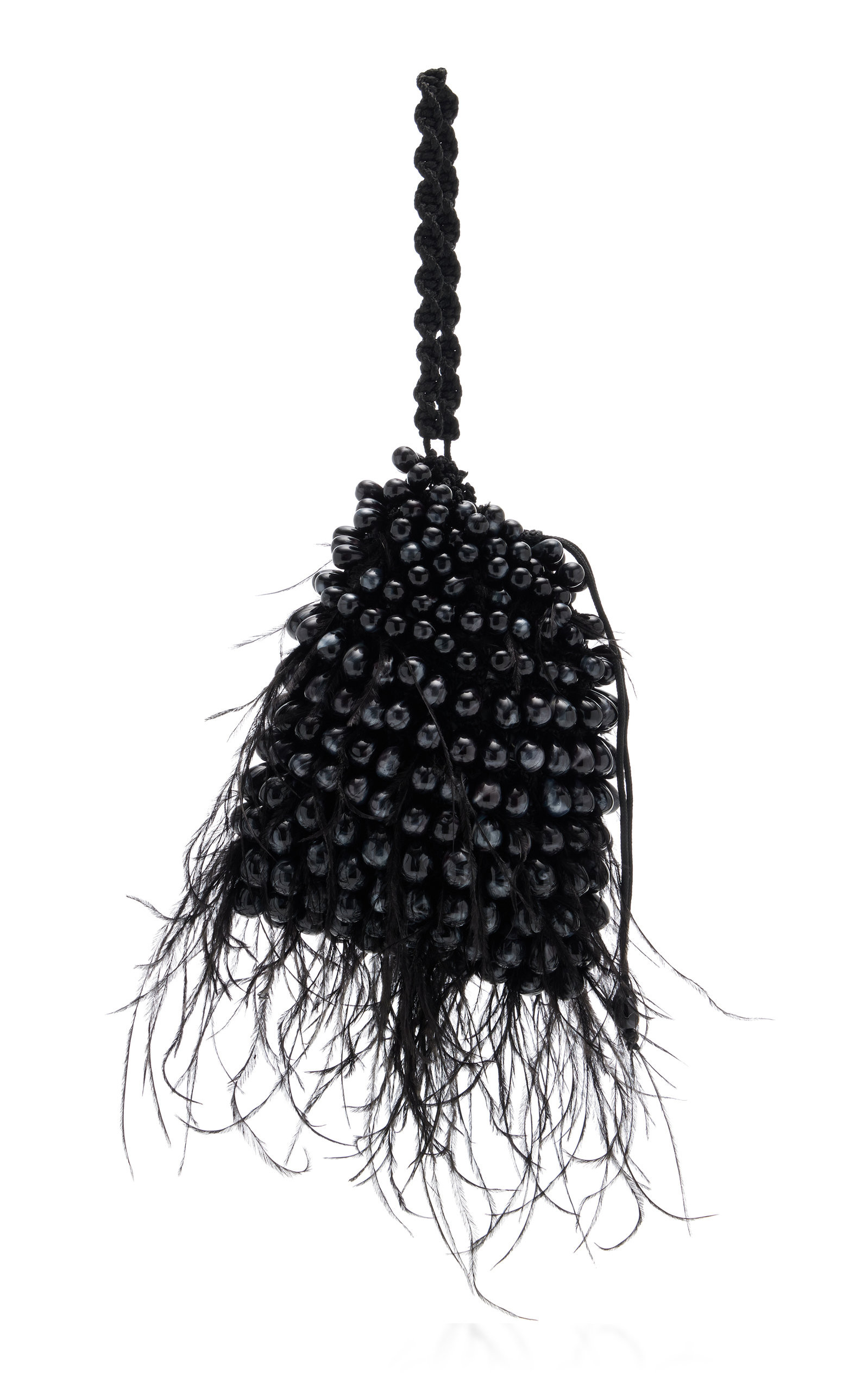 Dory Feather-Trimmed Wristlet Bag | Moda Operandi (Global)