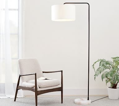 Windham Alabaster Task Sectional Floor Lamp | Pottery Barn (US)