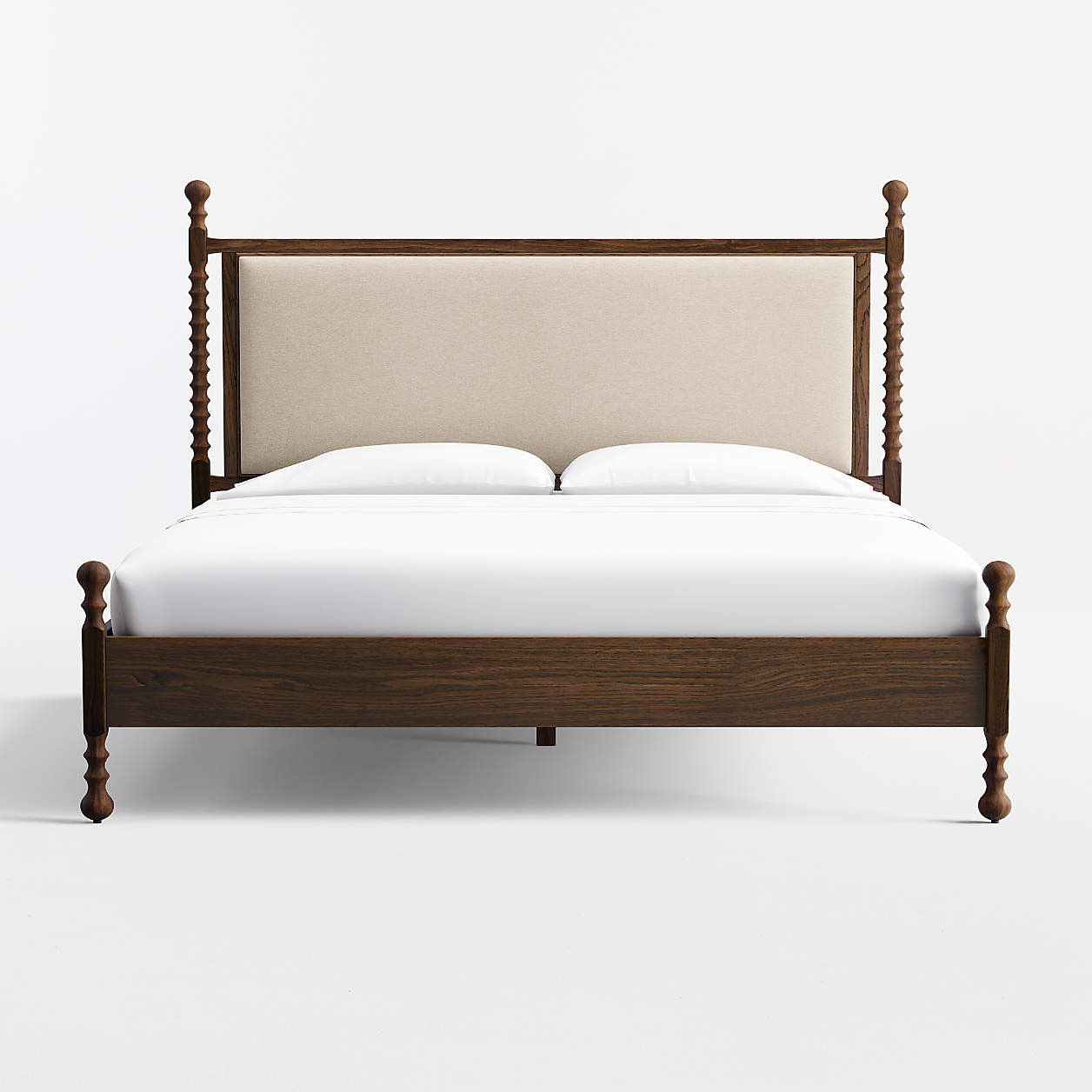 Pembroke Deep Brown Oak Wood King Bed | Crate & Barrel | Crate & Barrel