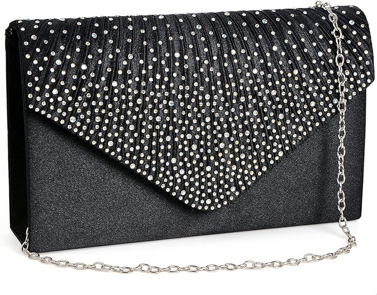 BBjinronjy Clutch Purse Evening Bag for Women Prom Sparkling Handbag With Detachable Chain for We... | Amazon (US)