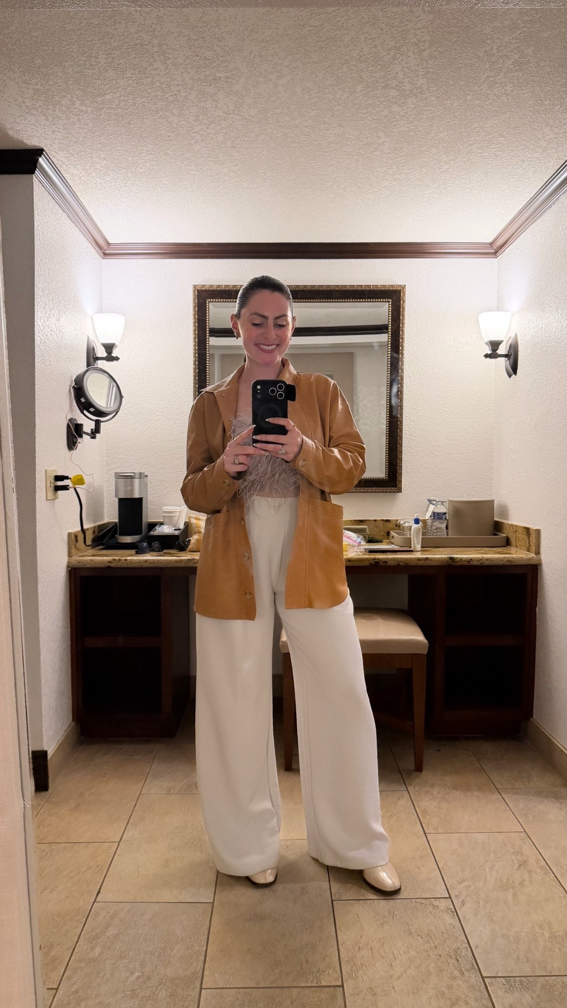 Most-worn jacket in my closet right now 💁🏼‍♀️. The leather is so soft and the tan color goes with everything.

#LTKmomlife #LTKOver40 #LTKootd