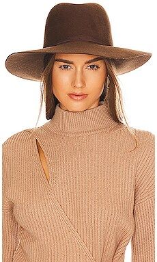 Janessa Leone Drew Hat in Chestnut from Revolve.com | Revolve Clothing (Global)