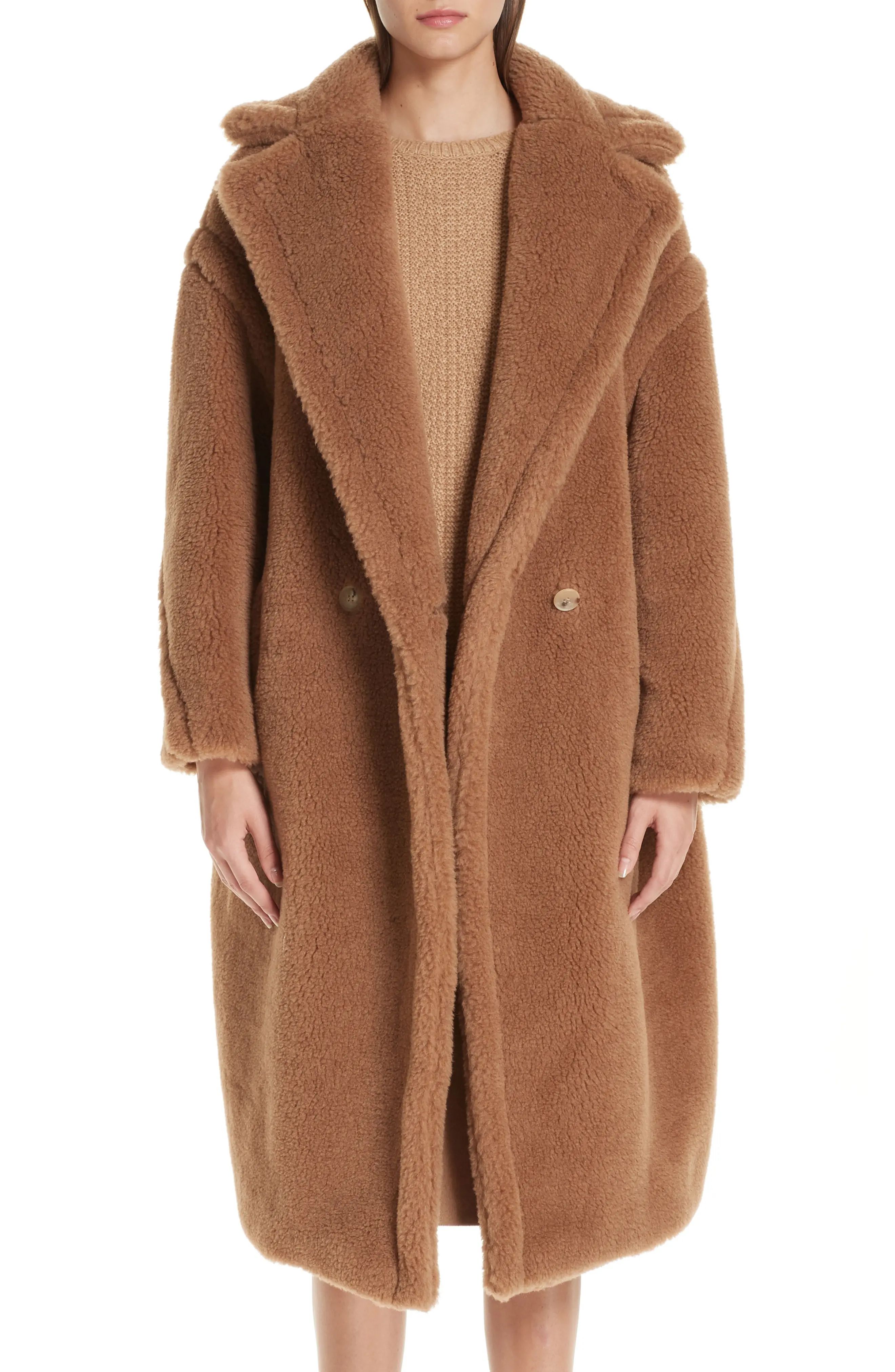 Women's Max Mara Teddy Bear Icon Faux Fur Coat, Size Medium - Brown | Nordstrom