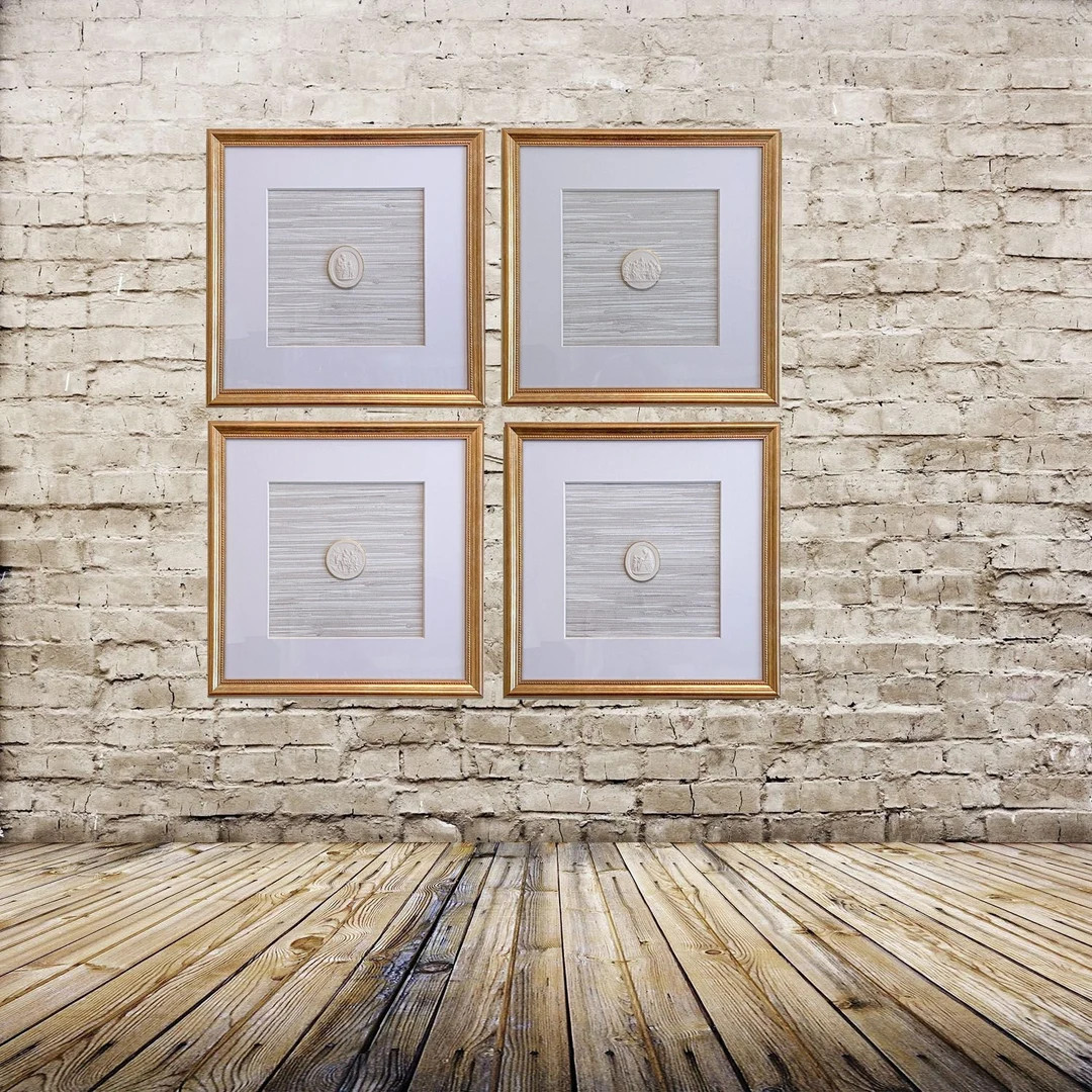 Framed Bible Stories Intaglios, Set of Four, Framed and Matted, Grasscloth, Religious - Etsy | Etsy (US)