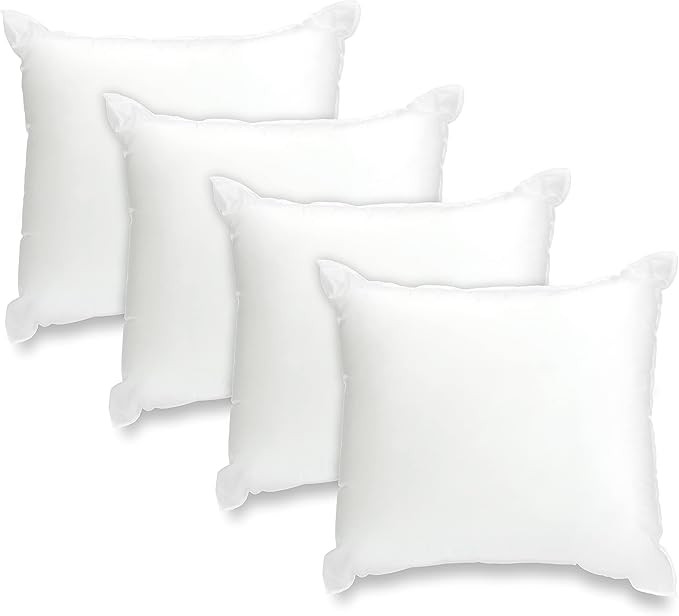 Foamily Throw Pillows Insert Set of 4-20 x 20 Insert for Decorative Pillow Covers - Made in USA -... | Amazon (US)