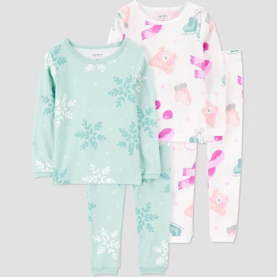 Carter's Just One You® Toddler Girls' 4pc Long Sleeve Cotton Pajama Set | Target