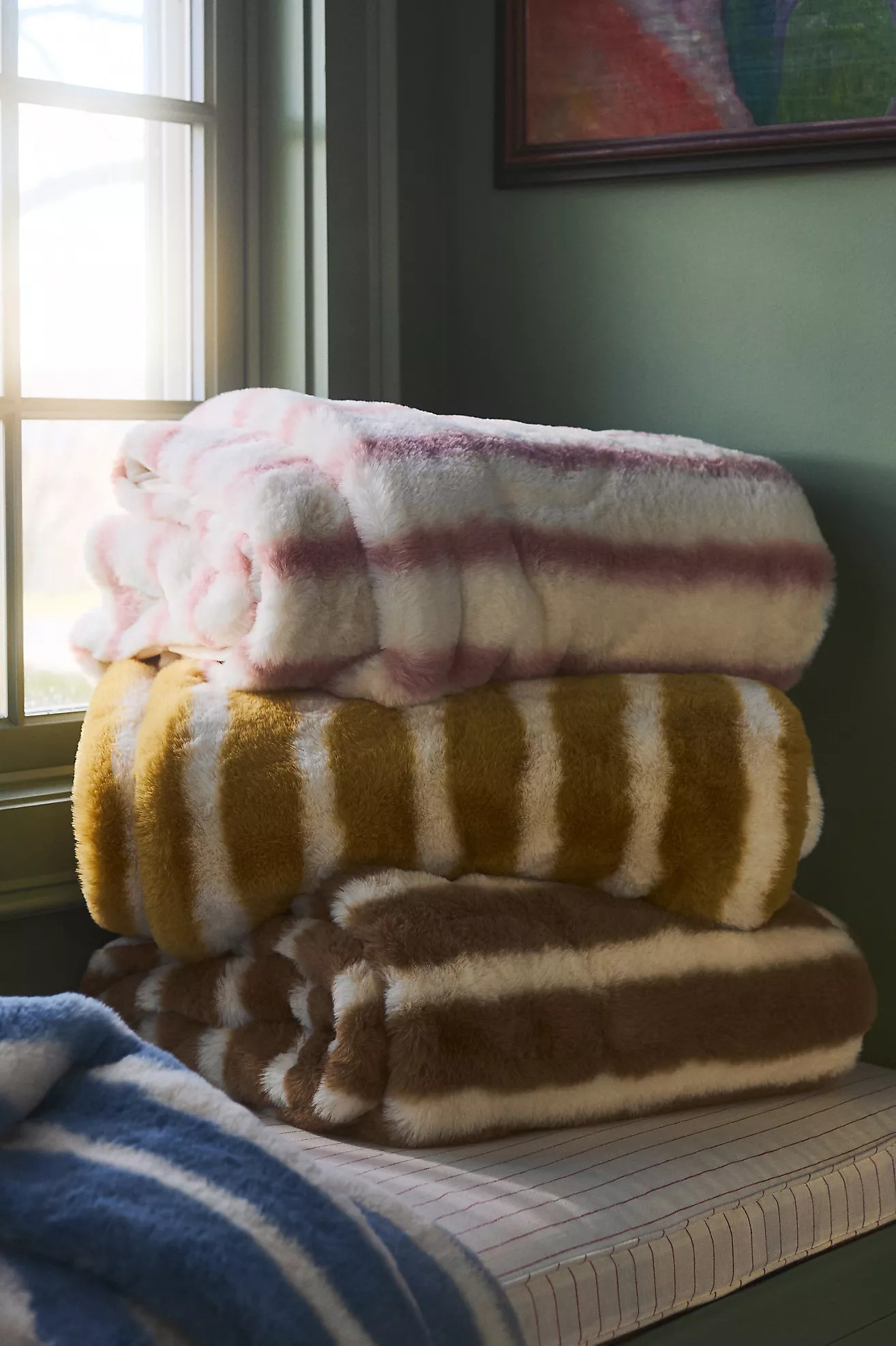 The Sophie Faux-Fur Throw Blanket | Anthropologie (US)