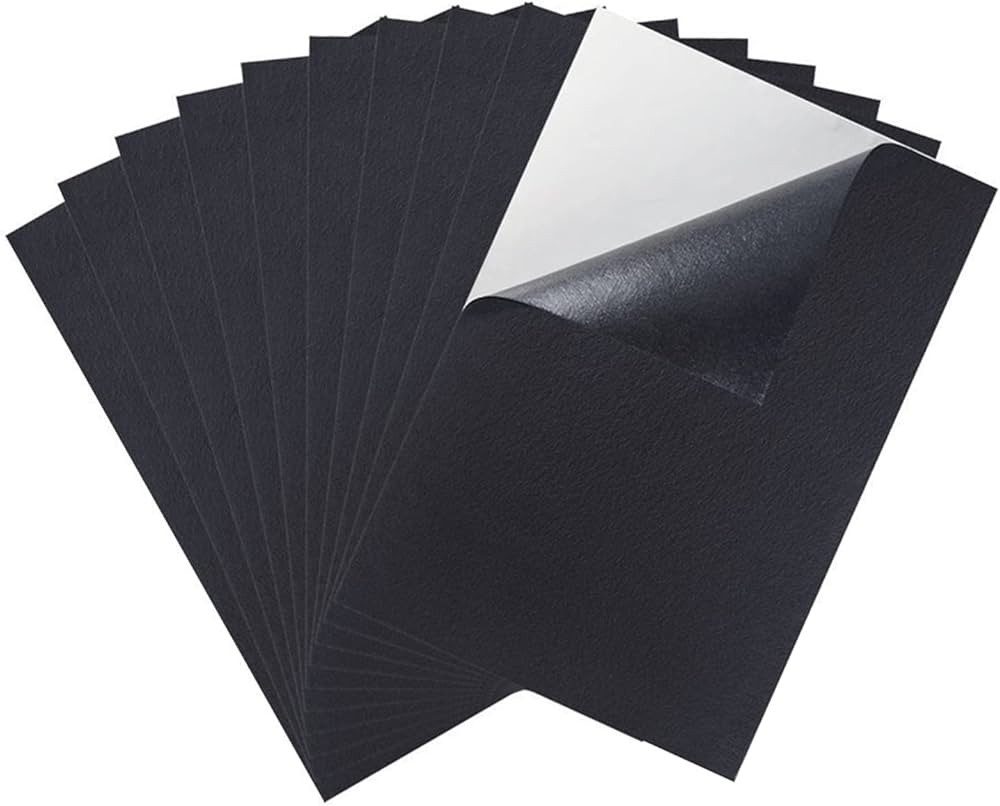 Chargenyang 10PCS Adhesive Black Felt Sheet 8.3x11.8in 1mm Fabric Sticky Back for Art and Craft M... | Amazon (CA)