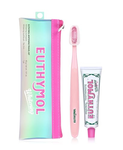 EUTHYMOL Whitening Travel Set (1.4 oz Toothpaste + 1 Toothbrush) – TSA-Friendly, Stain Removal in 2 Weeks, Long-Lasting Freshness for Sensitive Teeth & Gums, Bad Breath & Cavity Protection | Amazon (US)