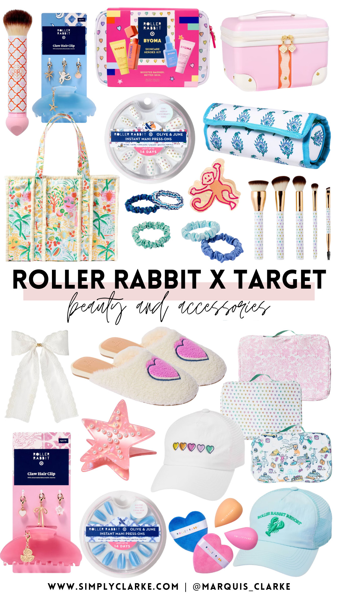 The beauty & accessories from the Roller Rabbit x Target collection are the cutest little extras! Think colorful claw clips, hair binders, bows, headbands, baseball hats, and fun travel-ready accessories—all in the brand’s signature playful prints. Perfect little add-ons for spring outfits, beach days, or tossing in your bag.  

 #LTKSpringSale #LTKSeasonal #LTKBeauty
