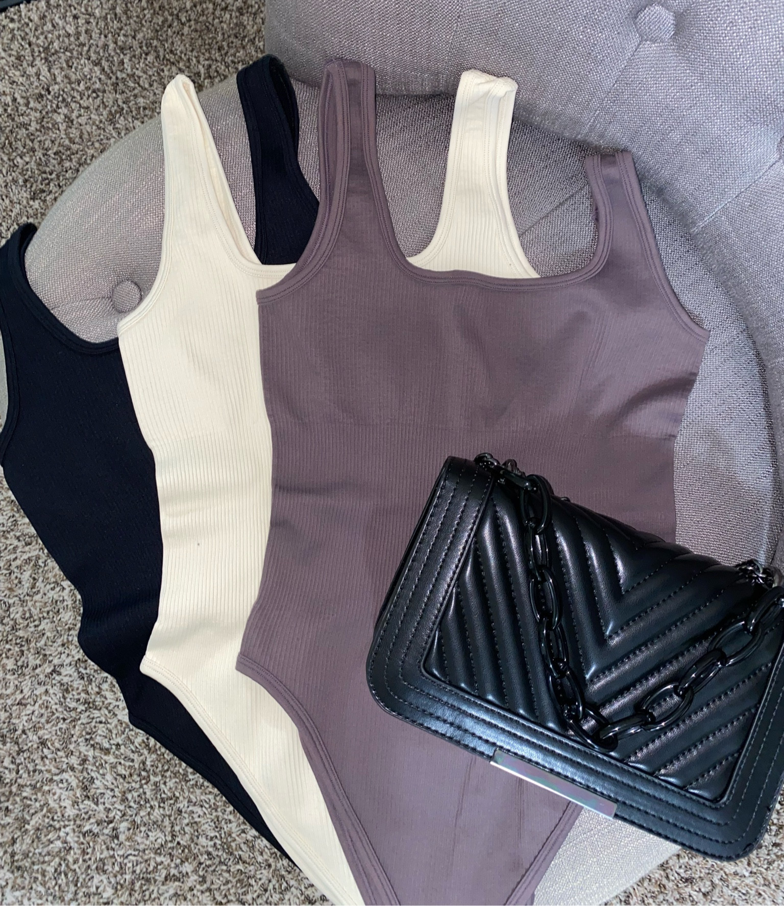 3 pack of neutral bodysuits & a high quality black purse! 

#LTKfit #LTKunder50 #LTKsalealert