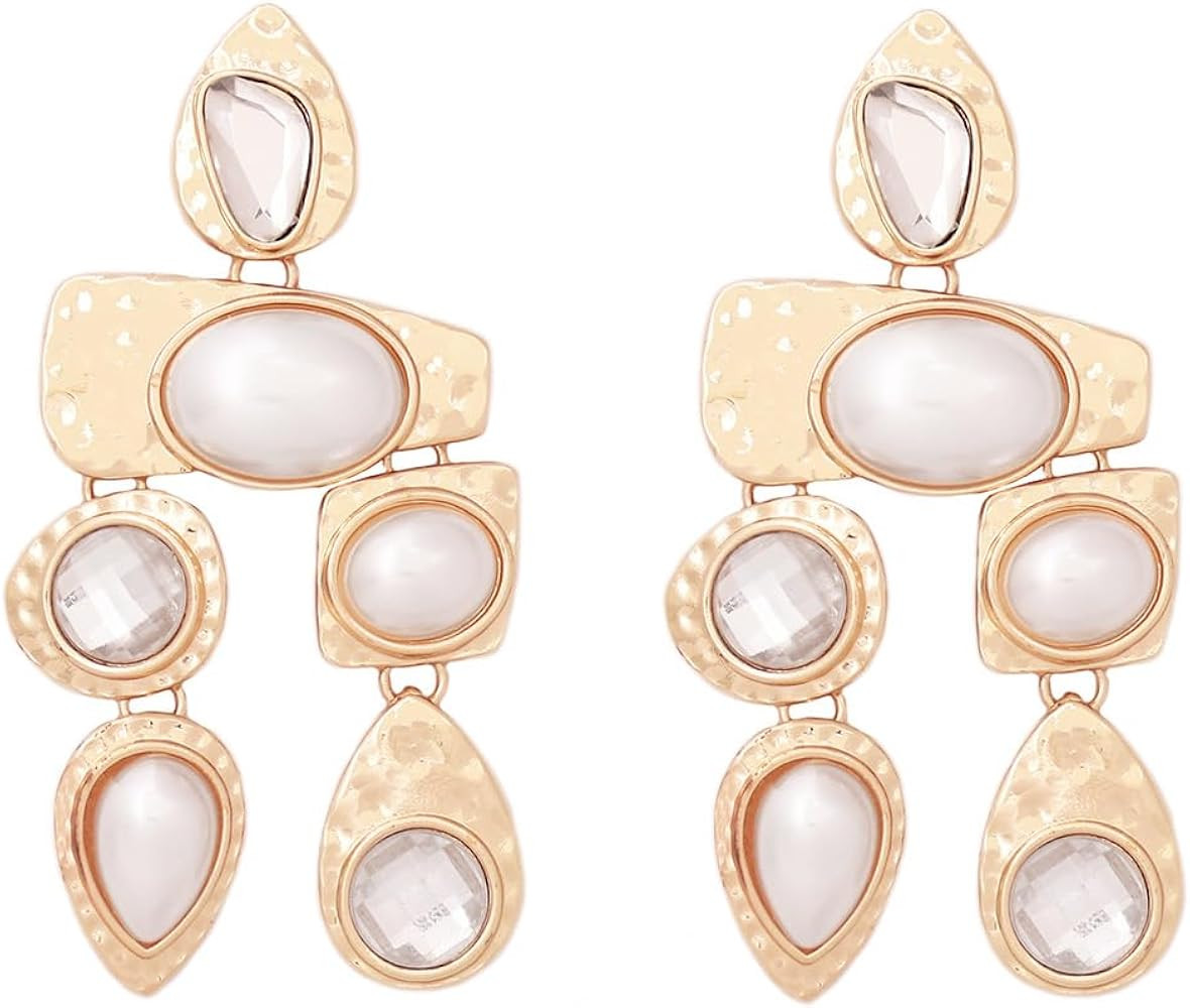 Vintage Elegant Gemstone Dangle Drop Earrings for Women - Ideal for prom, wedding, birthday and a... | Amazon (US)