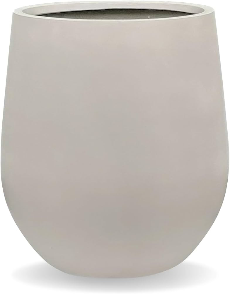 Corso 21" H x 19" D Fiberstone Premium Large Planter, (Taupe), 15" Pot Opening, Round Tapered Dra... | Amazon (US)
