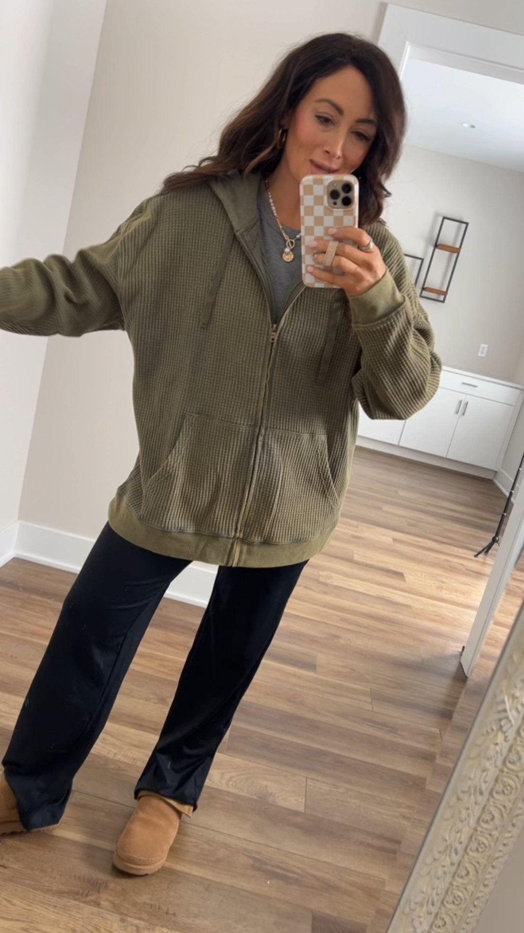 • large top - oversized 
• medium pants 
• medium tee
• Uggs true to size 


#LTKFindsUnder50 #LTKWatchNow #LTKStyleTip