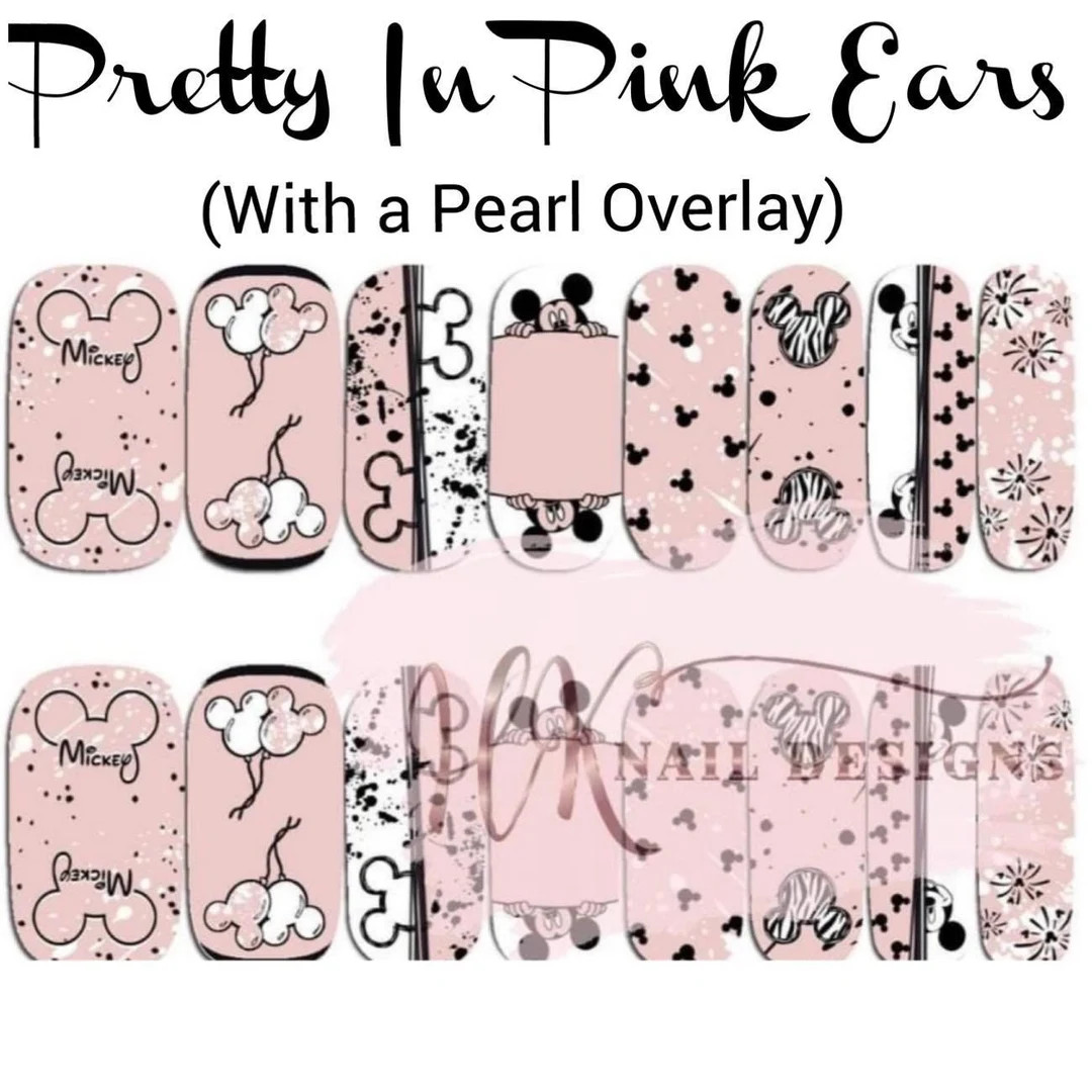 Pretty In Pink Ears Nail Wraps | Etsy (US)